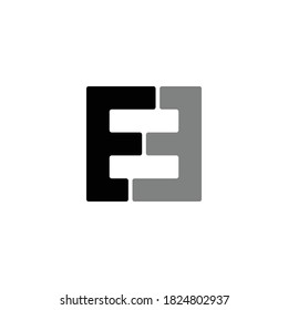 Double E square Letter vector logo. E logo. E E logo square.Modern design. Vector illustration