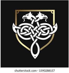 Double eagle Celtic theme design