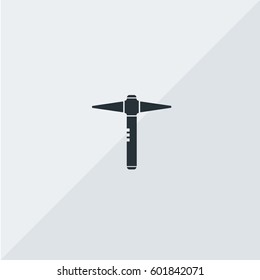 Double Edged Hammer Vector Icon, The outlined symbol of tool for worker. Simple, modern flat vector illustration for mobile app, website or desktop app  