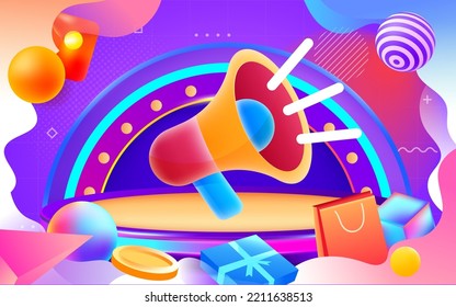 Double eleven, double twelve, e-commerce promotion background, vector illustration