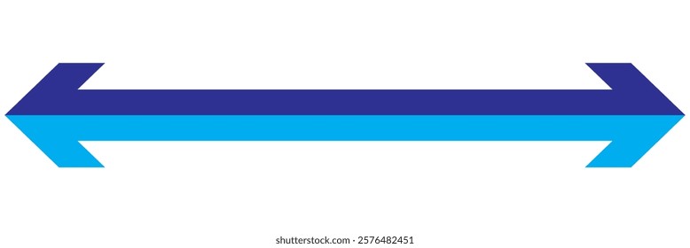 Double ended  arrow vector design for website, app and logo design. Dual sided arrow vector, icon, silhouette design.  Vector illustration of duel side arrow.