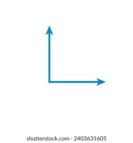Double ended corner arrow. Right angle 90 degree. Scientific resources for teachers and students.