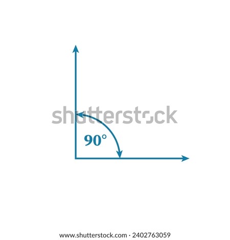 Double ended corner arrow. Right angle 90 degree. Scientific resources for teachers and students.