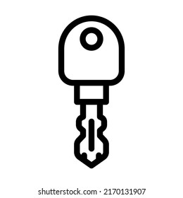 double ended key line icon vector. double ended key sign. isolated contour symbol black illustration