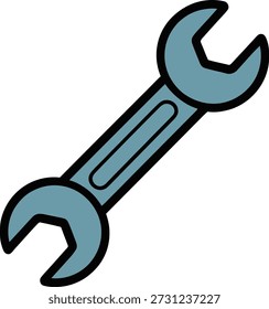 Double Ended Open Wrench Icon for Automotive Plumbing