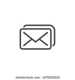 Double envelope icon