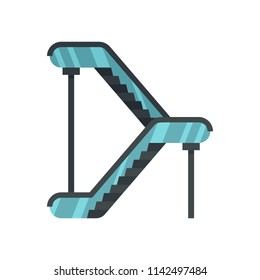 Double escalator icon. Flat illustration of double escalator vector icon for web isolated on white