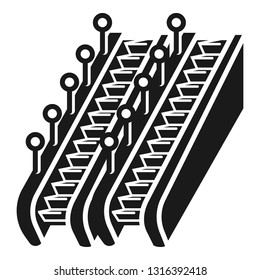 Double escalator icon. Simple illustration of double escalator vector icon for web design isolated on white background