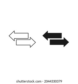 Double, exchange arrows icon set