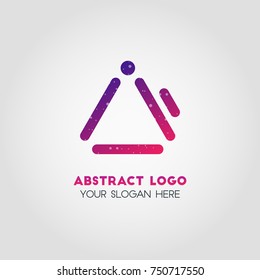 Double Exposure Business Vector Logo Template in Purple And Pink Color. Abstract Up Arrow Vector Illustration.