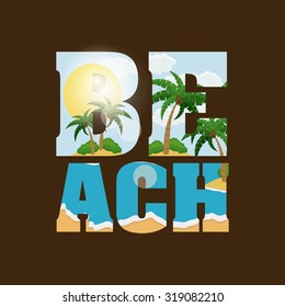 double exposure concept with landscape designs, vector illustration eps 10