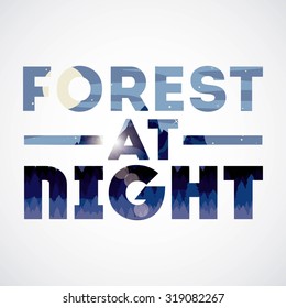 double exposure concept with landscape designs, vector illustration eps 10