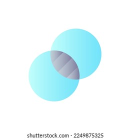 Double exposure flat gradient color ui icon. Combine two images at one. Photo editor. Simple filled pictogram. GUI, UX design for mobile application. Vector isolated RGB illustration