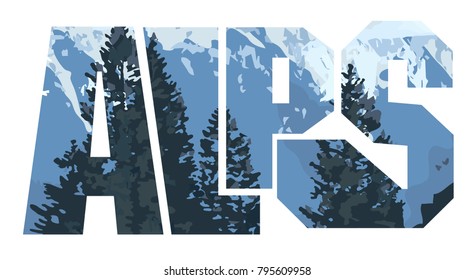 double exposure, mountains and trees