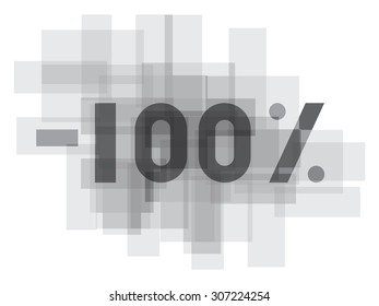 Double exposure number on white background.Vector illustration. Blue color double exposure texture. Market value percentages indicate growth and lose.