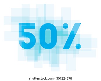 Double exposure number on white background.Vector illustration. Blue color double exposure texture. Market value percentages indicate growth and lose.
