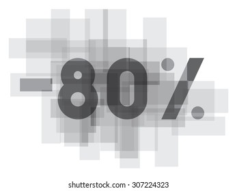Double exposure number on white background.Vector illustration. Blue color double exposure texture. Market value percentages indicate growth and lose.