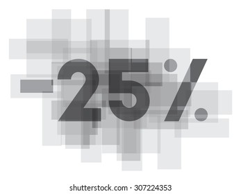 Double exposure number on white background.Vector illustration. Blue color double exposure texture. Market value percentages indicate growth and lose.