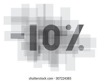 Double exposure number on white background.Vector illustration. Blue color double exposure texture. Market value percentages indicate growth and lose.
