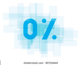 Double exposure number on white background.Vector illustration. Blue color double exposure texture. Market value percentages indicate growth and lose.