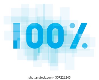 Double exposure number on white background.Vector illustration. Blue color double exposure texture. business growth symbol with percentage number. 