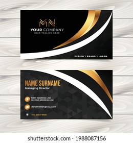 Plantilla de vector de tarjeta de visita creativa de doble cara