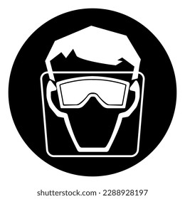 Double Face Protection Symbol Sign ,Vector Illustration, Isolate On White Background Label. EPS10