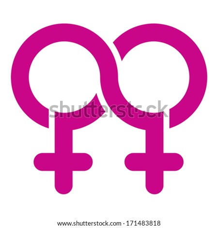 Double female Limitless symbol, vector