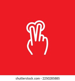 Doppelfinger öffnen Klicken Sie auf Gesture Symbol, Grafik-Ressourcen-Vorlage, Vektorgrafik.