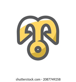 Double fishing hook Vector icon Cartoon illustration
