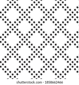 Double five stars geometric shapes pattern on white background.
