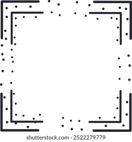 The double frame consists of corners and dots.