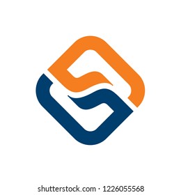 Double G Letter Logo Design Template