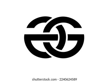 A double "G" logo. The design consists of just one continuous line that knots itself into an "GG" shape. Simple, elegant and extremely brandable.