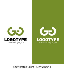 double g logo design creative and minimal logotype vector template