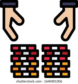 Double - Gambling icon set. High quality filled outline vector illustration for website and mobile application.