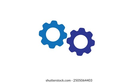 Double gear  transferred vector icon 