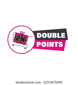 Double gift. Advertising poster for social networks, shops and websites