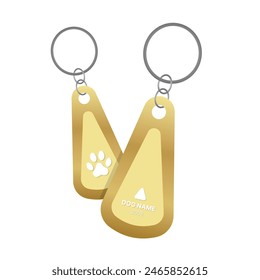 Double Gold Minimalist Dog Tag