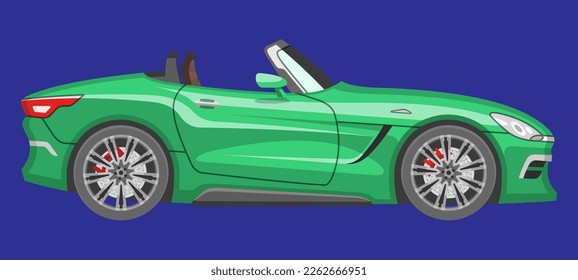 double green modern car convertible