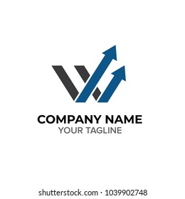 Double Growth Arrow Logo Template