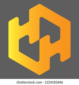 Double H Hexagon Logo