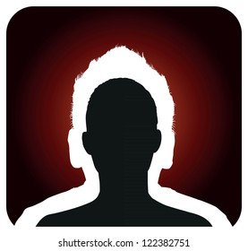 double head profile silhouette