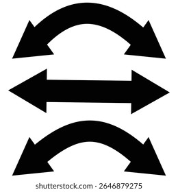 Double headed arrow. long double ended arrow for app, logo and web. vector illustration white background.