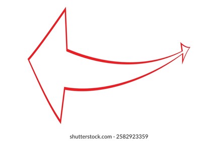 Double headed curve red arrow icon on white background. Red arrow icon on white background. Arrow icon for web site design logo design and app design. Direction symbol.