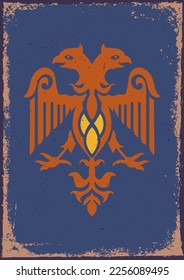 Double headed eagle with two heads, Maya and Mexican sembol
