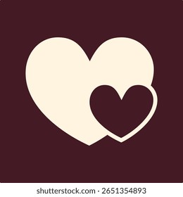 Double Heart trendy nützliche wichtige Vektor Illustration Design gute bunten Hintergrund.eps