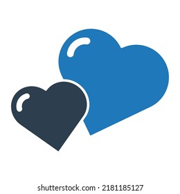 Double Heart Vector icon which is suitable for commercial work and easily modify or edit it

 svg