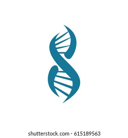 Double Helix DNA Logo Vector