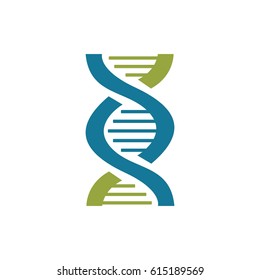 Double Helix DNA Logo Vector